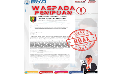 Waspada Penipuan Mengatasnamakan BKD Provinsi Lampung